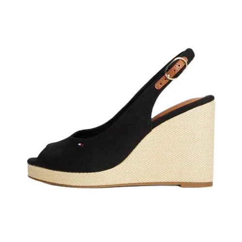Tommy Hilfiger Wedge one Ремень Сандалии Черные Женские