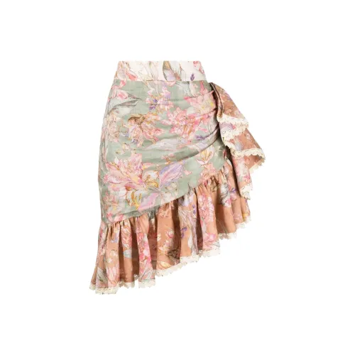 Zimmermann Розовый Женские Повседневные Длинные Юбки