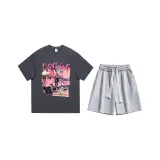 Комплект одежды (Серая рубашка с коротким рукавом + Серые шорты)