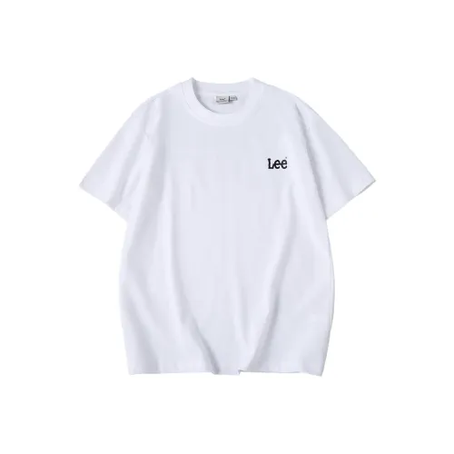 Lee Белая Унисекс Футболка