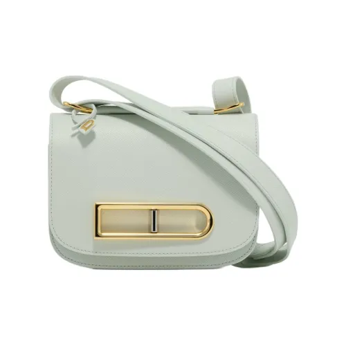 Delvau Alpina Сумка на плечо из телячьей кожи женская мятного цвета