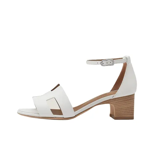 HERMES Encens One Ремешок Сандалии 5 см Женские Белые