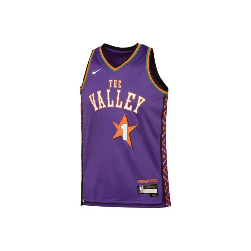 Nike x NBA Майка Phoenix Suns Devin Booker FW24 На открытом воздухе Фиолетовый Подростки