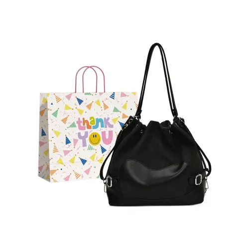 Three Ducklings ПУ (полиуретан) Портативный Одно плечо Рюкзак Обычный Женский Черный Кофейный Хаки Коричневый