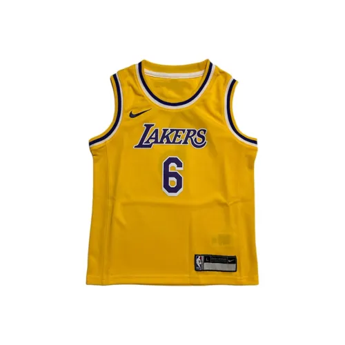 Nike x NBA Майка Los Angeles Lakers James Желтый Дети Возраст 3-7 лет