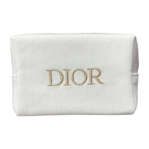 DIOR Минимализм и модерн Классический Принт Деним Ткань Белый Косметички Портативный 18*9*11 см