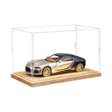 Бугатти Атлантик [Синий и Серебряный] + Массивная Деревянная Пыльная Покрытие