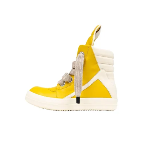 RICK OWENS Geobasket Скейтборд Кроссовки Высокие Желтые Мужские