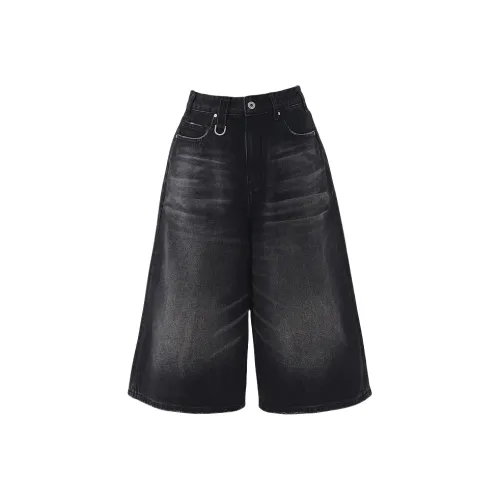 MEISIDUO Черные Серые Женские Джинсовые Шорты