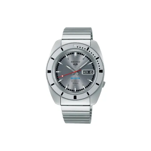 SEIKO SKX Автоматический Механический Механизм Нержавеющая Сталь Ремешок Часы 38,5 мм Мужские Часы Серебристый Циферблат