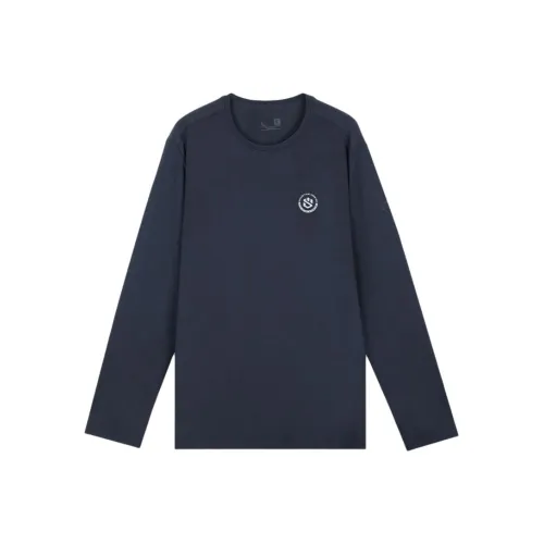 QIAODAN T-рубашка мужская цвет Нова-синий фотиния-серый