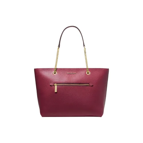 MICHAEL KORS Jet Set Litchi Grain Leather Tote Bag Shopping Bag Crossbody Bag Women's Burgundy