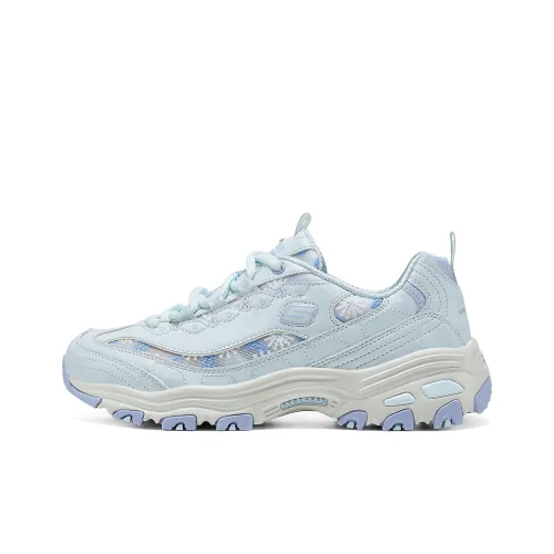 Skechers DLITES массивные кроссовки, низкий топ, светло-синие, женские