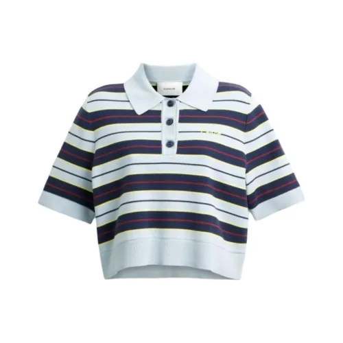 COACH SS25 Поло Женское Синее