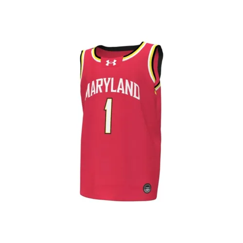 Under Armour Майка Collegiate FW24 Университетский OF Maryland Красная Подростковая