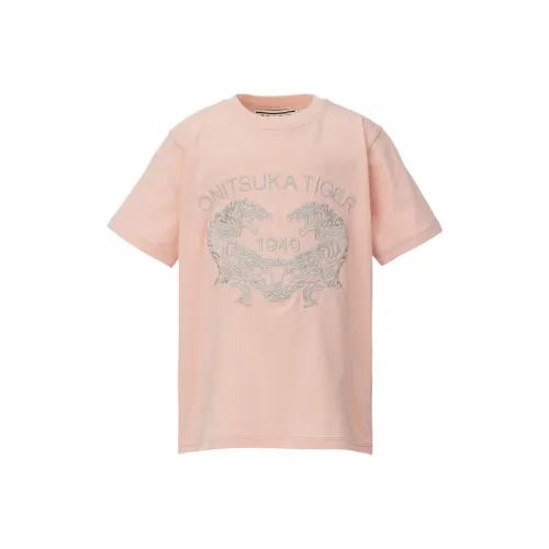 Onitsuka Tiger T-рубашка SS25 светло-розовая для детей 3-7 лет