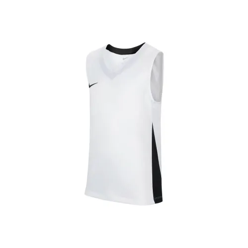 nike Майка Белый Черный Подростки