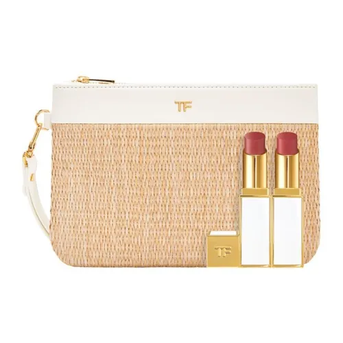 TF Fine Белый тюбик помады Комплект Питательный Легкий для смешивания Естественный 3,3г+3,3г