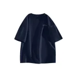 [Heavyweight 100% cotton] Темно-синий Синий (Белый Логотип на груди)
