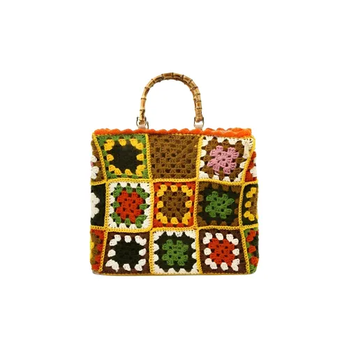 La Milanesa Шерсть Тоут Сумка Сумка для покупок Сумка Женская Желтая и Многоцветная