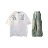 Комплект одежды (Белый топ (320 г, тяжелый) + Желтые грязные штаны)