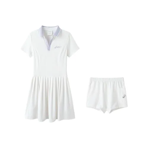 ASICS Платье Sports Performance 2 предметный комплект Натуральный белый Детский Возраст 3-7 лет