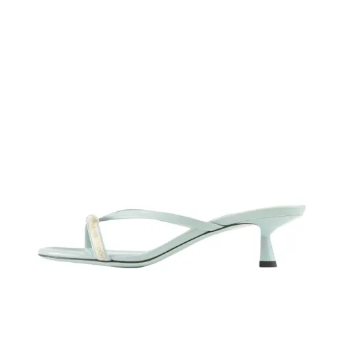 Jimmy Choo Шлепанцы 4,5 см Женские Зеленые