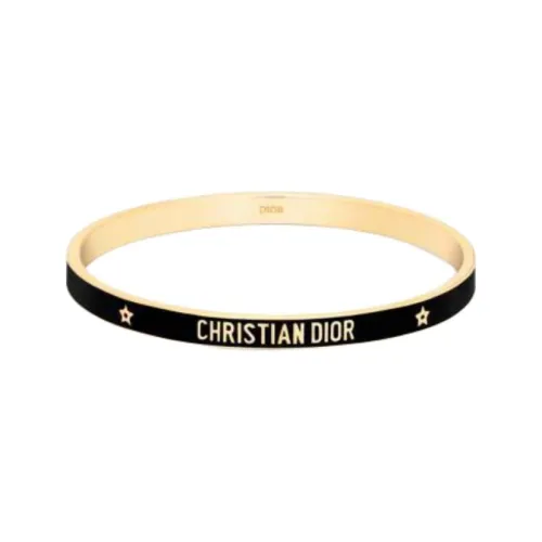 DIOR Золото-покрытый металл браслеты унисекс черный