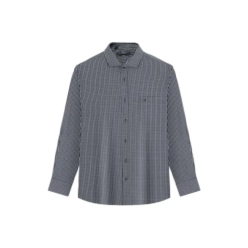 NAUTICA TAILORED Черно-белая клетка Мужская рубашка