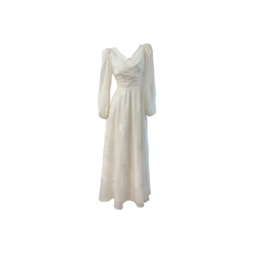 GJFD Длинный с длинным рукавом с утяжкой на талии платье женское длина 133 см юбка длинная