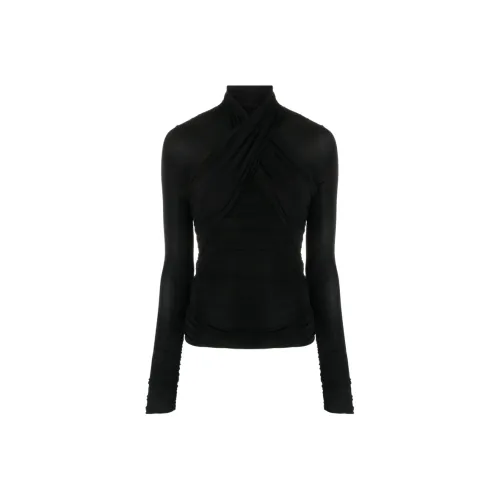 SAINT LAURENT Стандартная футболка женская черная