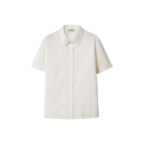 MIU MIU SS25 Рубашка Женская Белая