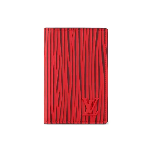 LOUIS VUITTON Парк SEO BO Коллаборация EpiXL Коровья кожа Держатель для паспорта Унисекс Осенний Кленовый Красный