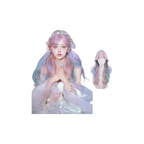 UMIFFA Дофамин Париж Разрисованный Радужный Ombre Женская Перука Full Топ