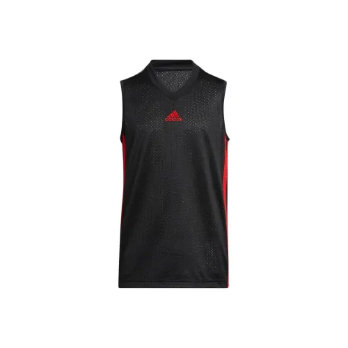 Adidas Майка Черный Светло-алый Подростки