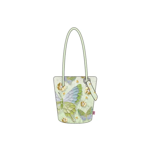 Perfect Styles Diagonal Кукуруза Короткий плюшевый плечевой сумка среднего размера женский зеленый