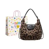 Коричневый, леопардовый принт.