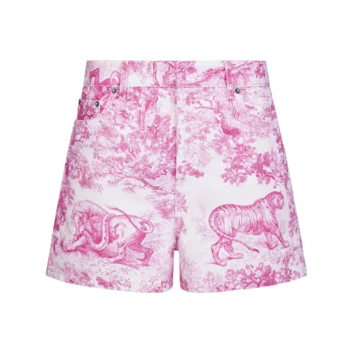 DIOR Джинсовые шорты Женские Ярко-розовые