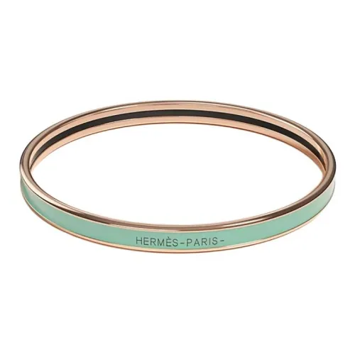 HERMES Эмаль Покрытие Розовым Золотом Наручные повязки Женские Светло-зеленый