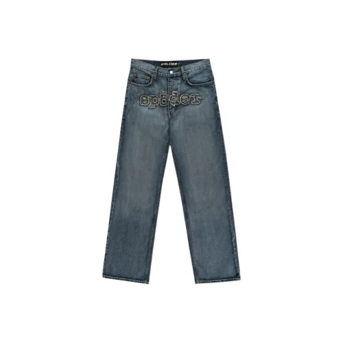 Sp5der Синий Мужской Джинсы