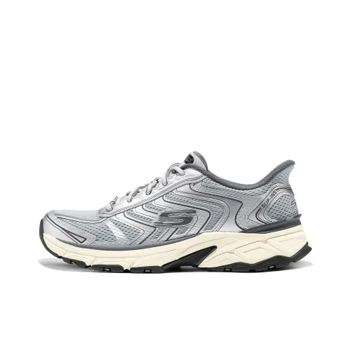 SKECHERS SPORT Мужские массивные кроссовки с низким верхом, серебристые, мужские