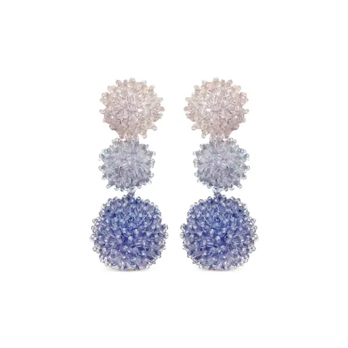 Oscar De La Renta Серьги из пластика женские розовые и синие