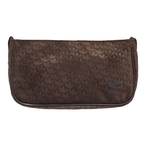 Adidas Переработанный полиэстер Велюр Одно плечо Сумка Мини Женская Темно-коричневая