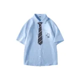 [Галстук Только] Светло-синий (Логотип Hey Pi Da Ge на груди)