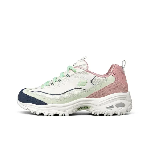 Skechers D'LITES 1,0 Milk Tea Bear White Peach Ice Cream Low Top Footwear Women's Natural Pink