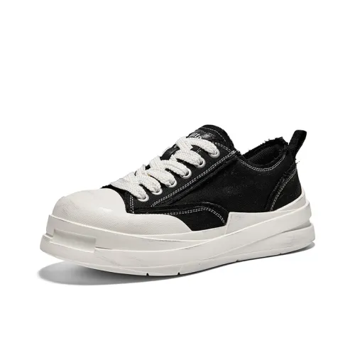 Hautton Дышащий Увеличивающий высоту Легкий Низкий Топ Casual Мужской Черный