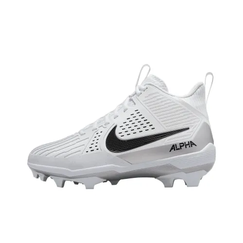 Nike Alpha Menace Strong Slip-Resistant Abrasion-Resistant Football Cleats Men's White Найк Alpha Menace Strong противоскользящие устойчивые к истиранию футбольные бутсы мужские белые