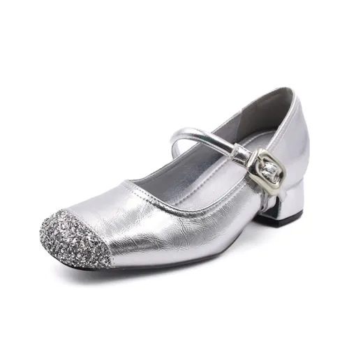 Varib Грубый каблук Туфли Мэри Джейн Женские