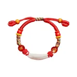 [Обезьяна] Китайский зодиак + Собака Зуб [Многоцветный Красная нить]