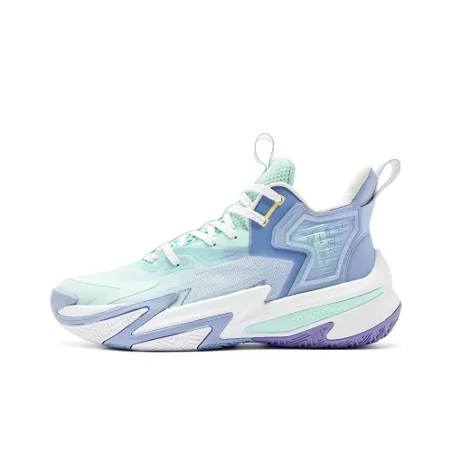 QIAODAN Broken Shadow 5 Амортизация Износостойкий Низкий Топ Баскетбольные Кроссовки Мужские Синий Фиолетовый